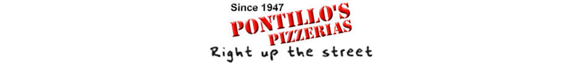 Eating Italian Pizza at Pontillo's Pizzeria restaurant in Rochester, NY.